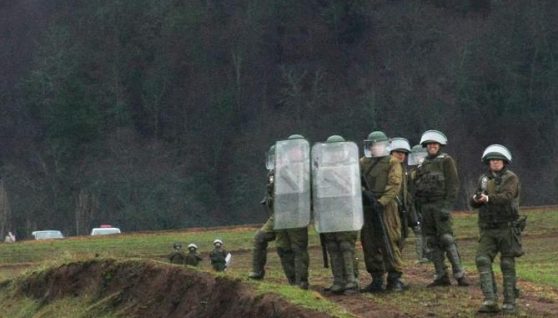 carabinros en territorio mapuche